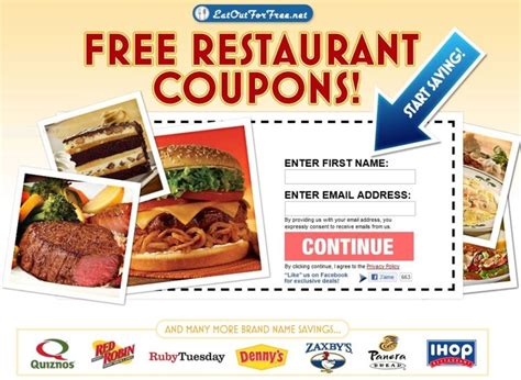 free restaurant coupons printable.